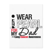 I Wear Pearl Ribbon For My Dad Postcard