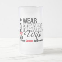 I Wear Pearl Ribbon For My Wife Mugs