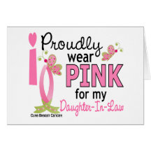 I Wear Pink For Daughter-In-Law 27 Breast Cancer Greeting Cards