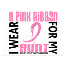 I Wear Pink For My Aunt 46 Breast Cancer Post Cards
