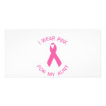I Wear Pink For My Aunt Breast Cancer Awareness photo cards