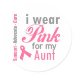 I Wear Pink For My Aunt stickers