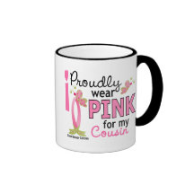 I Wear Pink For My Cousin 27 Breast Cancer Mug
