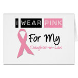 I Wear Pink For My Daughter-in-Law Greeting Card