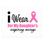 I Wear Pink For My Daughter's Inspiring Courage Postcards