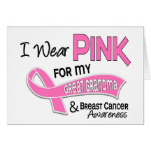 I Wear Pink For My Great Grandma 42 Breast Cancer Cards
