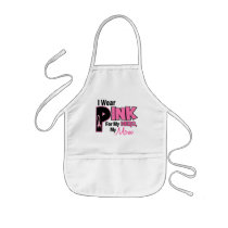 I Wear Pink For My Mum 19 BREAST CANCER Aprons