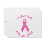I Wear Pink For My Mum Breast Cancer Awareness invitations
