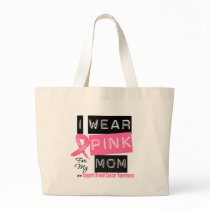 I Wear Pink For My Mum Breast Cancer Canvas Bag