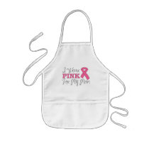 I Wear Pink For My Mum (Pink Ribbon Version C) Aprons
