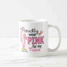 I Wear Pink For My Niece 27 Breast Cancer Coffee Mug