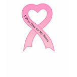I Wear Pink for My Sister Pink Ribbon Ladies Black t-shirts