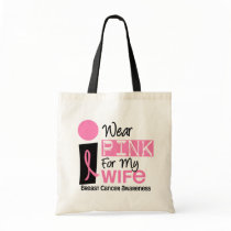 I Wear Pink For My Wife 9 Breast Cancer Canvas Bag