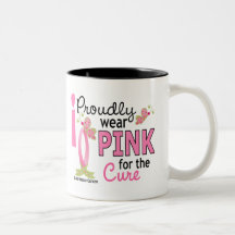 I Wear Pink For The Cure 27 Breast Cancer Mugs