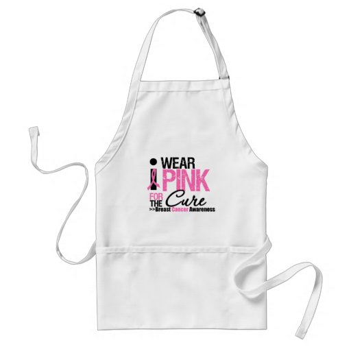 I Wear Pink For The Cure Aprons