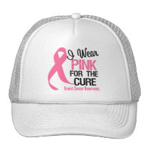 I Wear Pink For The Cure Hats