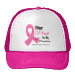 I Wear Pink Ribbon Breast Cancer Daughter Mesh Hats