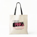 I Wear Pink Ribbon For Breast Cancer Canvas Bag