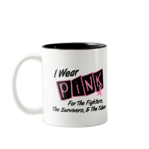 I Wear Pink Ribbon For FST 8 Breast Cancer Mugs