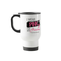 I Wear Pink Ribbon For My Grandma Breast Cancer Coffee Mugs