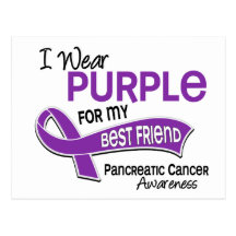 I Wear Purple 42 Best Friend Pancreatic Cancer Postcard