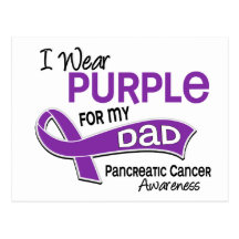 I Wear Purple 42 Dad Pancreatic Cancer Postcard