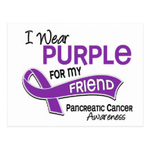 I Wear Purple 42 Friend Pancreatic Cancer Post Cards