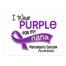 I Wear Purple 42 Nana Pancreatic Cancer Post Cards