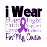 I Wear Purple Collage Cousin - Pancreatic Cancer t-shirts