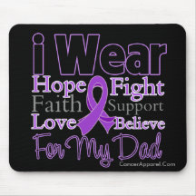 I Wear Purple Collage Dad - Pancreatic Cancer Mousemats