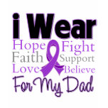 I Wear Purple Collage Dad - Pancreatic Cancer t-shirts