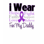 I Wear Purple Collage Daddy - Pancreatic Cancer t-shirts