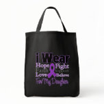 I Wear Purple Collage Daughter - Pancreatic Cancer bags