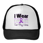 I Wear Purple Collage Hero - Pancreatic Cancer Trucker Hats