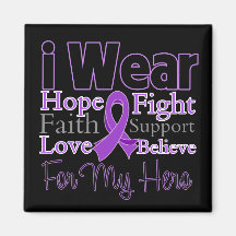 I Wear Purple Collage Hero - Pancreatic Cancer Magnet