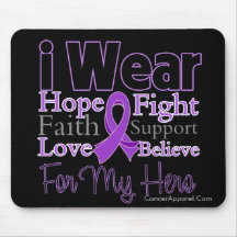 I Wear Purple Collage Hero - Pancreatic Cancer Mouse Mats