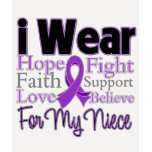 I Wear Purple Collage Niece - Pancreatic Cancer t-shirts