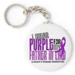 I Wear Purple For Father-In-Law 6 Crohn’s Disease keychains