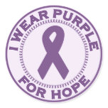 I Wear Purple For Hope stickers