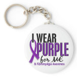 I Wear Purple For ME 10 Fibromyalgia keychains