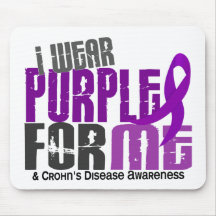I Wear Purple For ME 6 Crohn’s Disease Mouse Pads