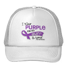 I Wear Purple For My Aunt 42 Lupus Trucker Hats