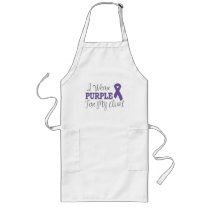 I Wear Purple For My Aunt (Purple Ribbon) Aprons