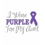 I Wear Purple For My Aunt (Purple Ribbon) t-shirts