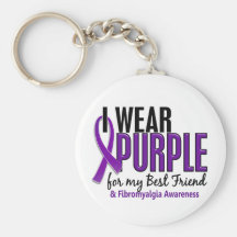 I Wear Purple For My Best Friend 10 Fibromyalgia Key Chains