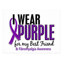 I Wear Purple For My Best Friend 10 Fibromyalgia Postcards