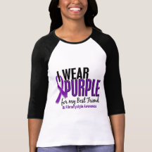 I Wear Purple For My Best Friend 10 Fibromyalgia Tshirt