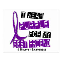 I Wear Purple For My Best Friend 37 Epilepsy Post Card