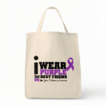 I Wear Purple For My Best Friend Cystic Fibrosis bags