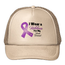 I Wear Purple For My Best Friend Hats